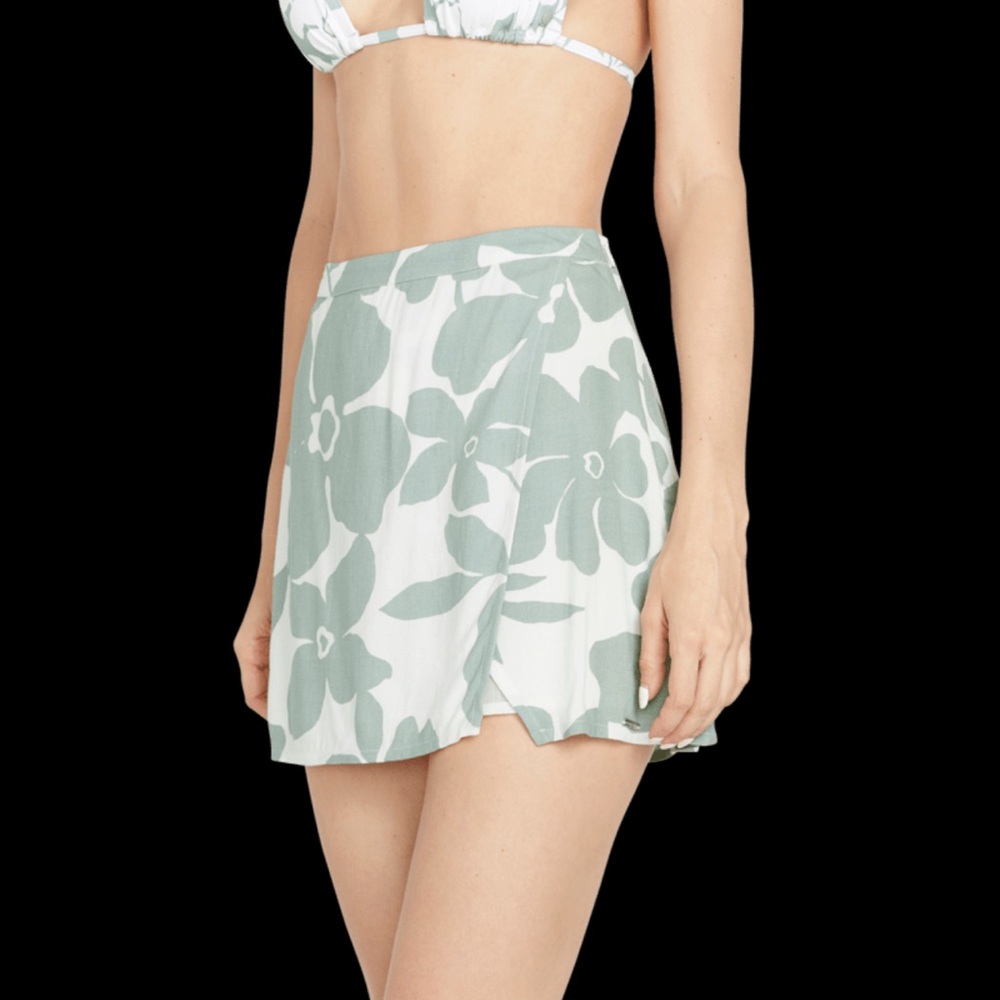 Volcom Floral Wrap Skirt